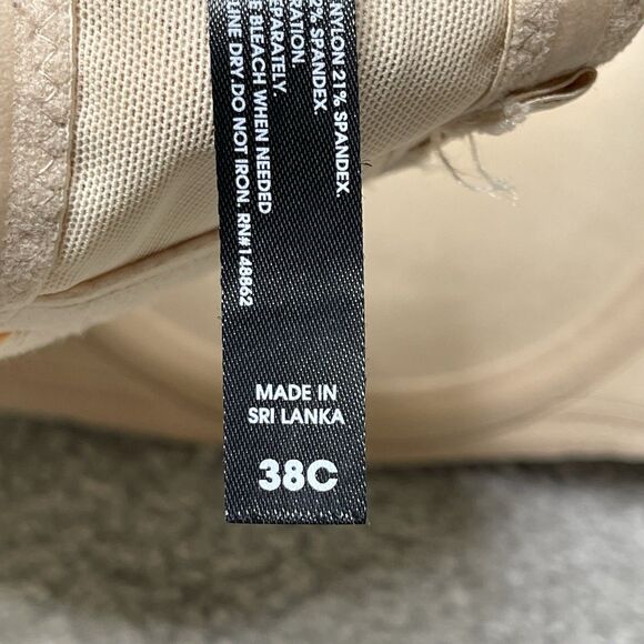 Torrid Push Up Strapless Bra 38C Beige Adjustable Back Closure Padded Underwire - Picture 10 of 14